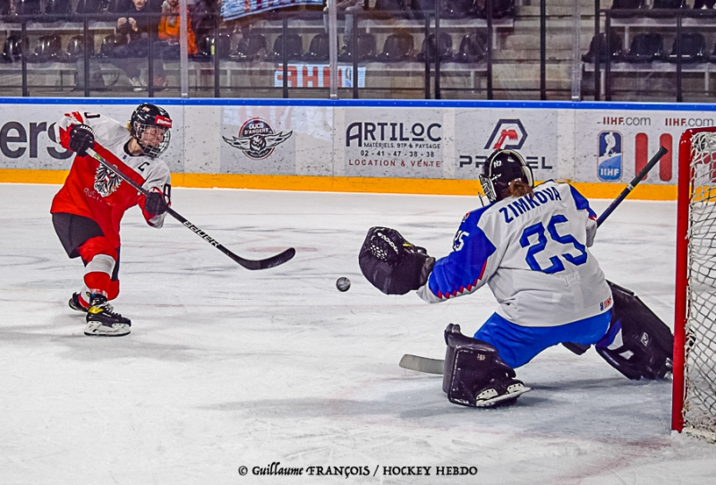Photo hockey Championnats du monde -  : Autriche (AUT) vs Slovaquie (SVK) - La Slovaquie en bronze