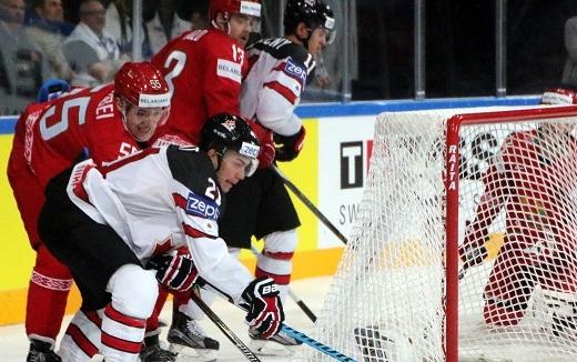 Photo hockey Championnats du monde -  : Biélorussie (BLR) vs Canada (CAN) - La Biélorussie ne résiste pas