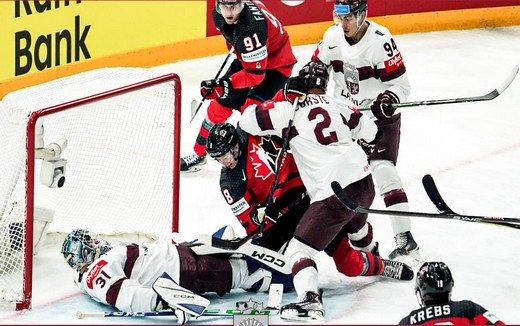 Photo hockey Championnats du monde -  : Canada (CAN) vs Lettonie (LAT) - Le miracle n