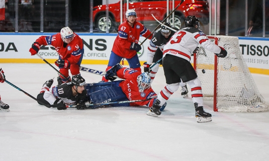 Photo hockey Championnats du monde -  : Canada (CAN) vs Norvège (NOR) - Le Canada déroule