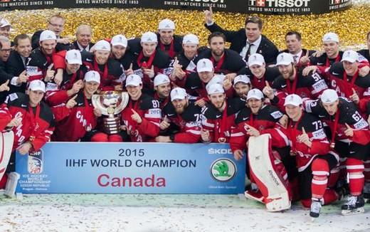 Photo hockey Championnats du monde -  : Canada (CAN) vs Russie (RUS) - Les Canadiens champions