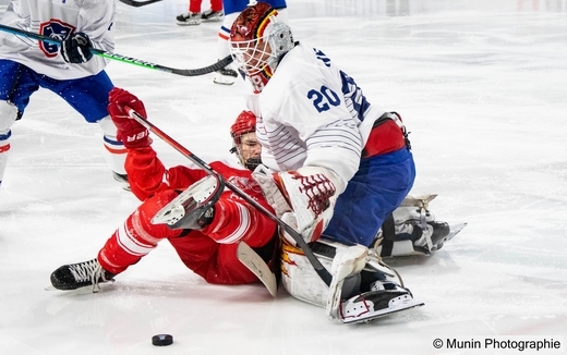 Photo hockey Championnats du monde -  : Danemark (DEN) vs France (FRA) - Mondial U18 - Les Bleuets s
