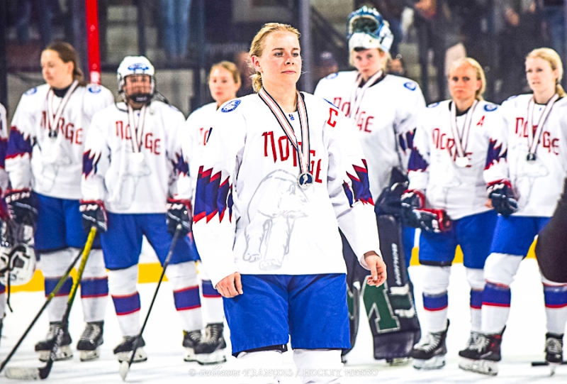 Photo hockey Championnats du monde -  : France (FRA) vs Norvège (NOR) - Les Bleues championnes du monde