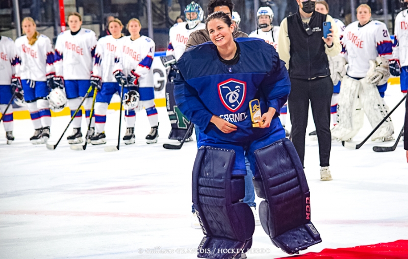 Photo hockey Championnats du monde -  : France (FRA) vs Norvge (NOR) - Les Bleues championnes du monde