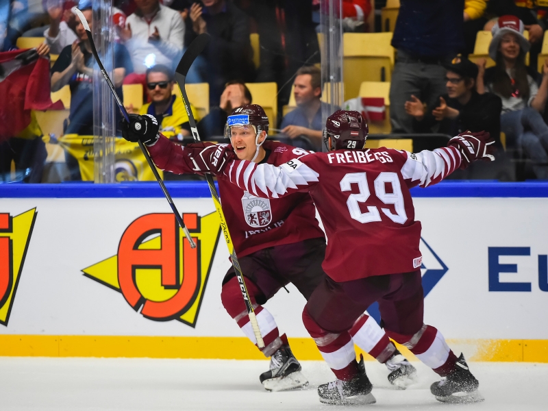 Photo hockey Championnats du monde -  : Lettonie (LAT) vs Allemagne (GER) - La Lettonie prend une option