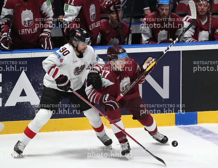 Photo hockey Championnats du monde -  : Lettonie (LAT) vs Autriche (AUT) - Les Lettons canons