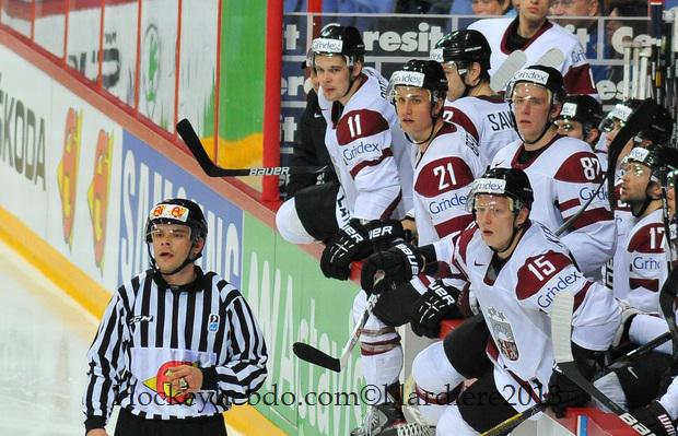 Photo hockey Championnats du monde -  : Lettonie (LAT) vs France (FRA) - Mondial 13 : Les Bleus rechutent