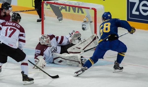 Photo hockey Championnats du monde -  : Lettonie (LAT) vs Sude (SWE) - Mondial 15 : la Sude lamine la Lettonie