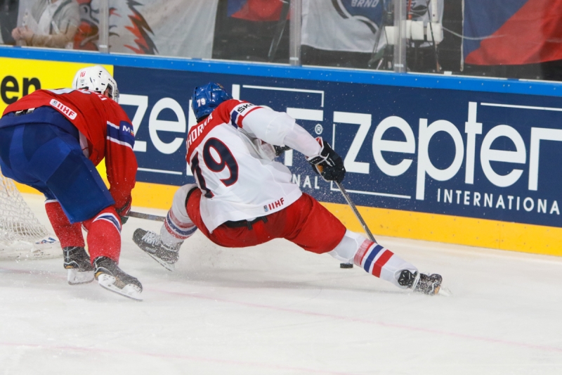 Photo hockey Championnats du monde -  : République Tchèque (CZE) vs Norvège (NOR) - La Tchéquie au bout de l