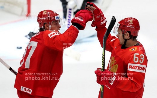 Photo hockey Championnats du monde -  : Russie (RUS) vs Autriche (AUT) - Encore cinq pour la Russie