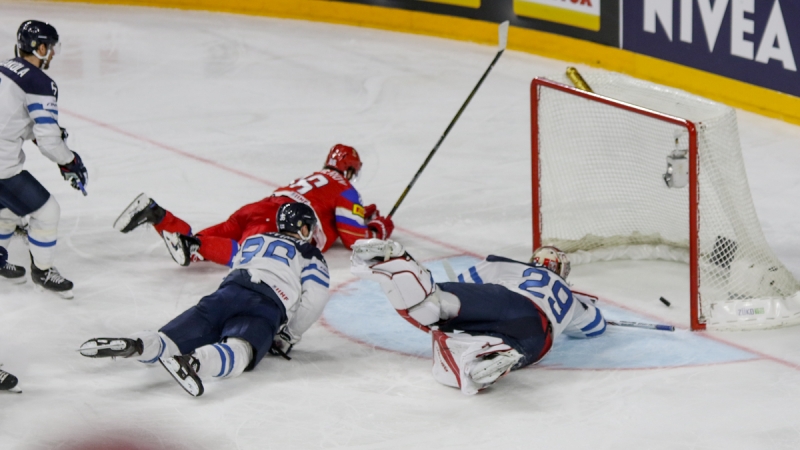 Photo hockey Championnats du monde -  : Russie (RUS) vs Finlande (FIN) - La Russie en bronze.