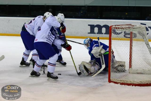Photo hockey Championnats du monde -  : Slovenie (SLO) vs France U20 - Les Bleus avec srieux 