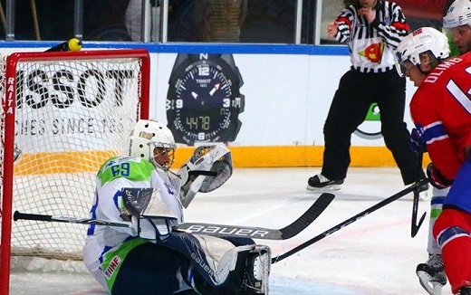 Photo hockey Championnats du monde -  : Slovenie (SLO) vs Norvge (NOR) - La premire ligne suffit