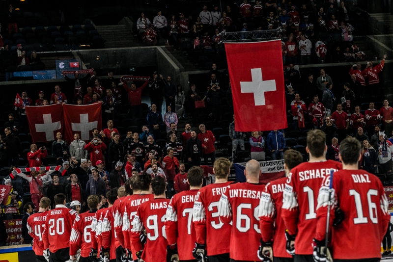 Photo hockey Championnats du monde -  : Suisse (SUI) vs Autriche (AUT) - L