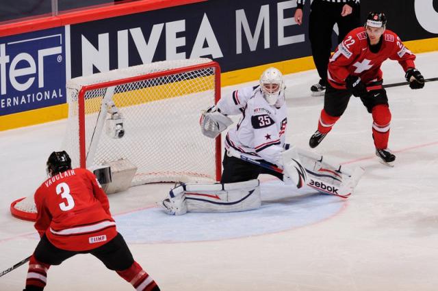 Photo hockey Championnats du monde -  : Suisse (SUI) vs Etats Unis d\