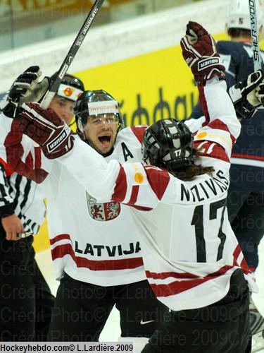 Photo hockey Championnats du monde - Championnats du monde - CM09 - J2 : La Lettonie accroche les USA