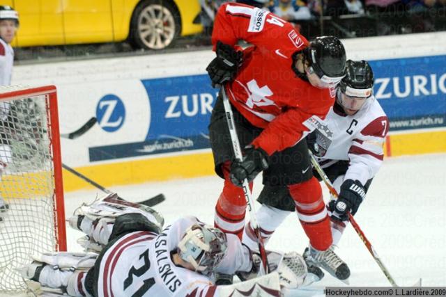 Photo hockey Championnats du monde - Championnats du monde - CM09 Qualif J1: La Suisse battue par la Lettonie