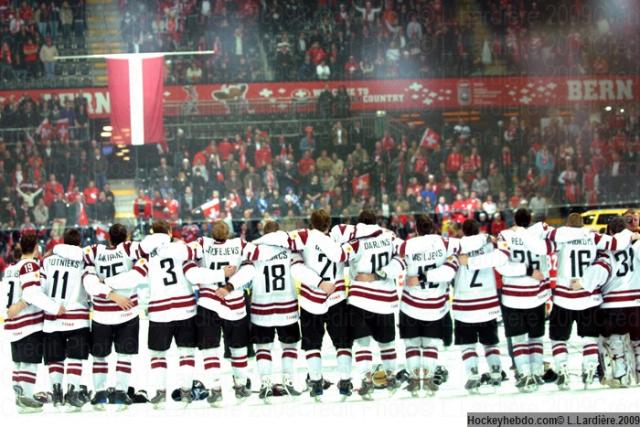 Photo hockey Championnats du monde - Championnats du monde - CM09 Qualif J1: La Suisse battue par la Lettonie