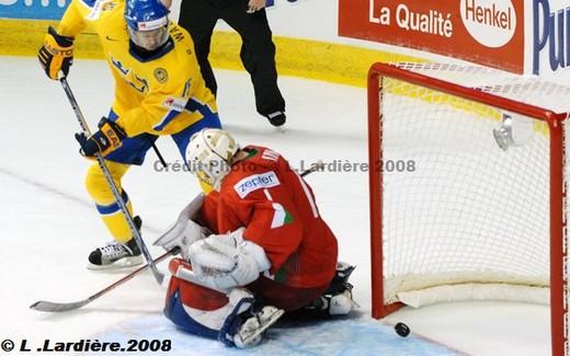 Photo hockey Championnats du monde - Championnats du monde - Mondiaux : J2 - Bilorussie / Sude.