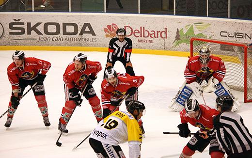 Photo hockey Coupe de France - Coupe de France 1/4 de finale : Morzine-Avoriaz vs Rouen - Le Dragon souffle sur la banquise