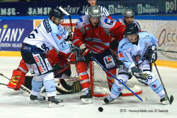 Photo hockey Coupe de la Ligue ARCHIVES - Coupe de la Ligue : 1/2 retour : Grenoble  vs Angers  - Echec aux Ducs par les Fous!
