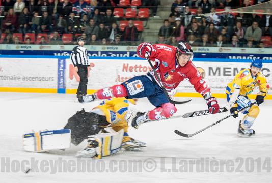 Photo hockey Coupe de la Ligue ARCHIVES - Coupe de la Ligue : 1/4 aller : Grenoble  vs Dijon  - Grenoble-Dijon: dos  dos