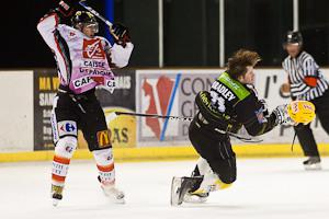 Photo hockey Coupe de la Ligue ARCHIVES - Coupe de la Ligue : 1/8me, 1re journe : Strasbourg  vs Amiens  - Un message pour Damien