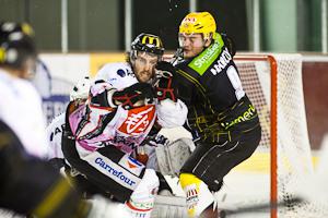 Photo hockey Coupe de la Ligue ARCHIVES - Coupe de la Ligue : 1/8me, 1re journe : Strasbourg  vs Amiens  - Un message pour Damien