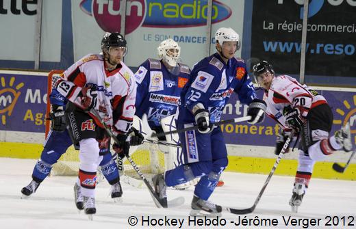 Photo hockey Division 1 - D1 : 1/4 de finale, match 1 : Montpellier  vs Mulhouse - Les Scorpions prennent une option !