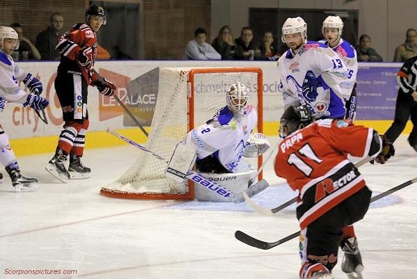 Photo hockey Division 1 - Division 1 : 4me journe : Mulhouse vs Courchevel-Mribel-Pralognan - D1 : Val Vanoise met Mulhouse en chec