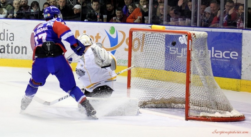 Photo hockey Division 1 - Division 1 : Playoff, finale, match 2 : Mulhouse vs Brest  - D1 : Les Scorpions pilotent le navire Brestois