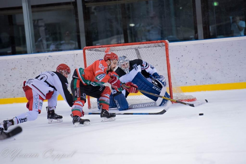 Photo hockey Division 1 - Division 1 : playoff, quart de finale, match 3 : Mont-Blanc vs Anglet - Hormadi taille patron