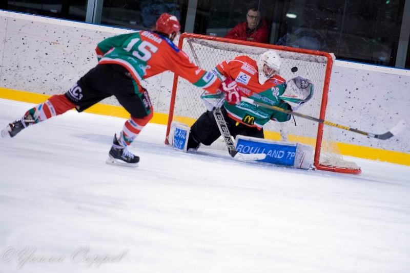 Photo hockey Division 1 - Division 1 : playoff, quart de finale, match 3 : Mont-Blanc vs Anglet - Hormadi taille patron