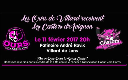 Photo hockey Division 2 - Division 2 : Villard-de-Lans (Les Ours) - D2 : Villard de Lans - Patinoire en rose