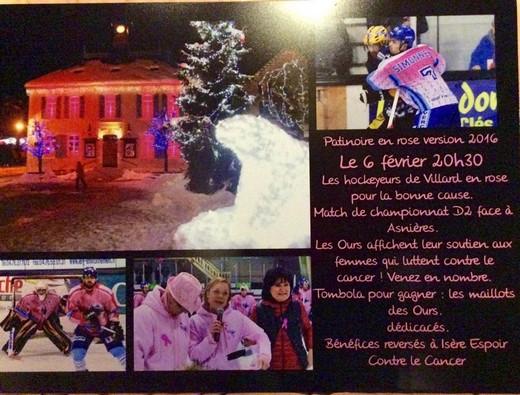 Photo hockey Division 2 - Division 2 : Villard-de-Lans (Les Ours) - Les Ours en Rose pour la bonne cause ! 