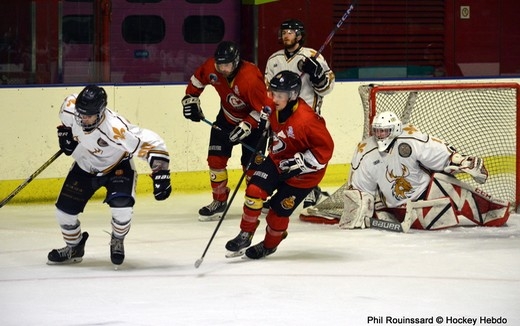 Photo hockey Division 3 - Division 3 - 1/4 de Finale - Match 2 : Besanon vs Dammarie-les-Lys - Aigles tte haute, Caribous qualifis