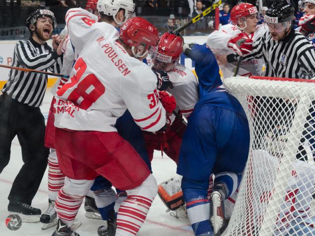 Photo hockey Equipes de France -  : France (FRA) vs Danemark (DEN) - La France domine