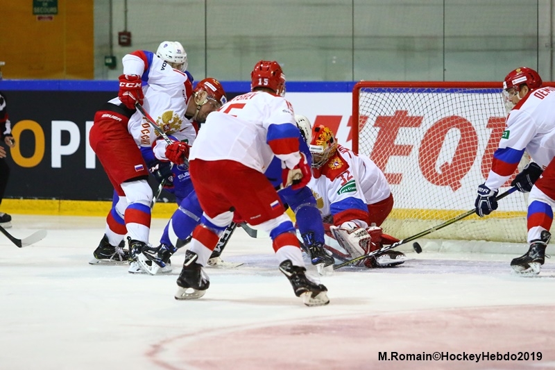 Photo hockey Equipes de France -  : France (FRA) vs Russie (RUS) - Battue avec les honneurs