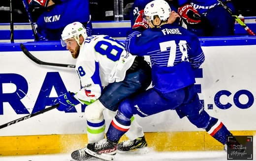 Photo hockey Equipes de France -  : France (FRA) vs Slovenie (SLO) - EDF – Victoire à l’arrachée de la France sur la Slovénie