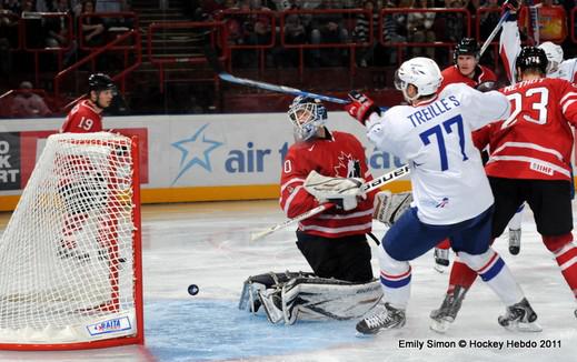Photo hockey Equipes de France - Equipes de France - France  Canada : pari russi !