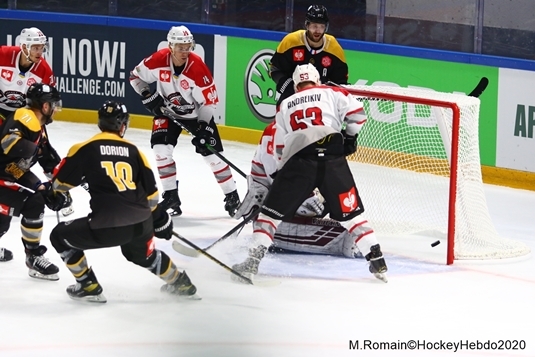 Photo hockey Europe : Continental Cup - CHL -  : Rouen vs Donbass Donetsk - CHL : Rouen avec les tripes.