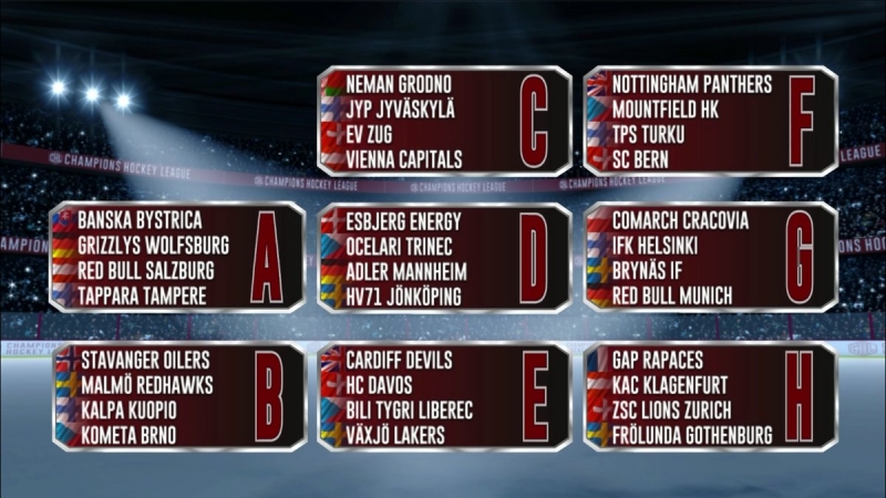 Photo hockey Europe : Continental Cup - CHL - Europe : Continental Cup - CHL - Champions Hockey League 17-18 : Tirage au sort
