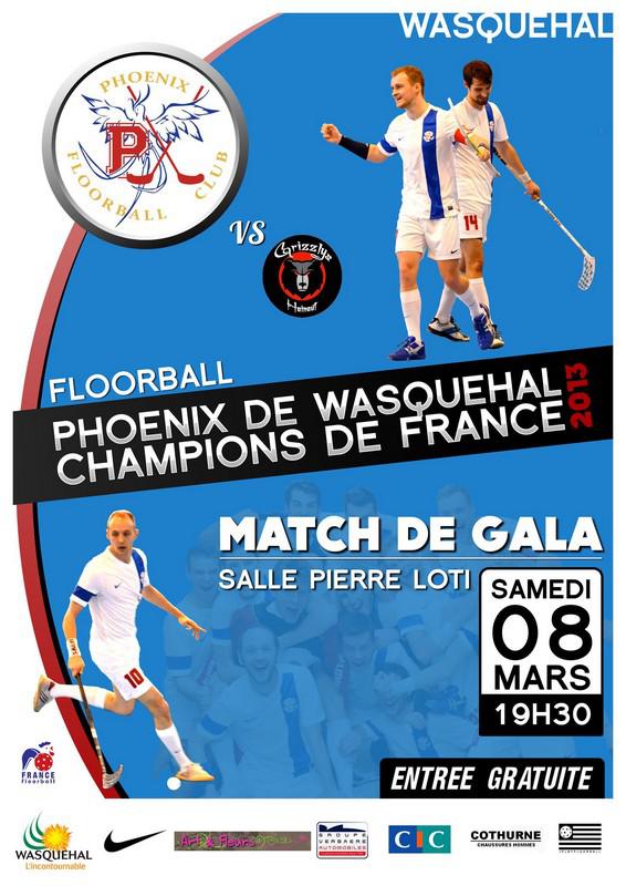 Photo hockey Floorball  - Floorball  - les Phoenix de Wasquehal -  Match de Gala