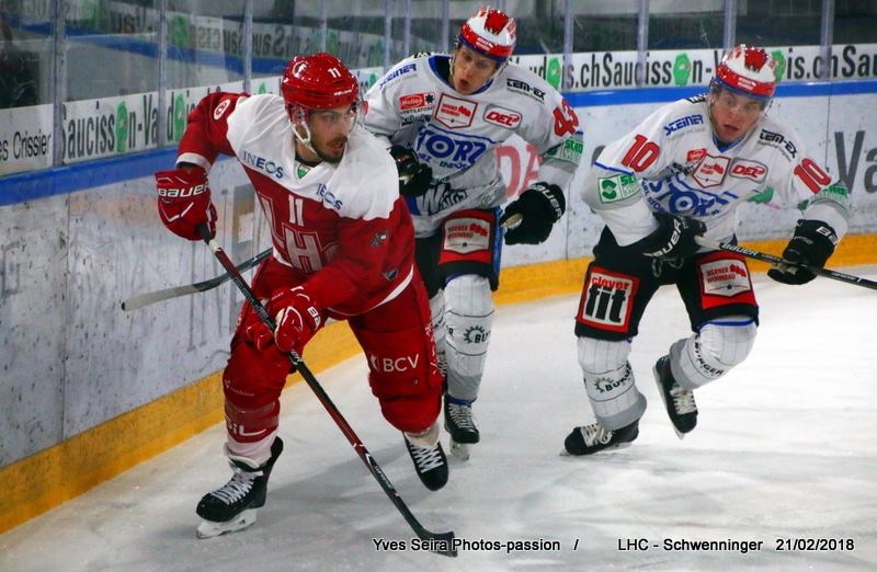 Photo hockey Hockey en Europe -  : Lausanne vs Schwenningen - Les aigles ne volent pas avec les lions