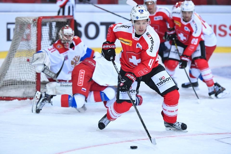 Photo hockey Hockey en Europe -  : Suisse (SUI) vs Russie (RUS) - Timide Russie