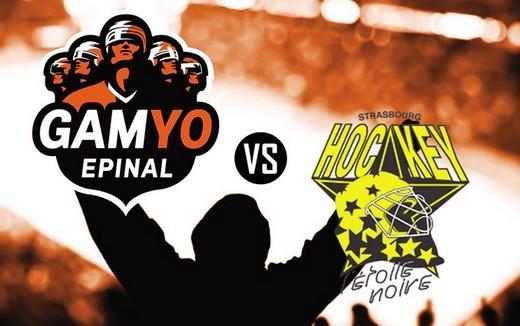 Photo hockey Hockey en France -  : Epinal  vs Strasbourg  - Amical : Strasbourg vient  bout d