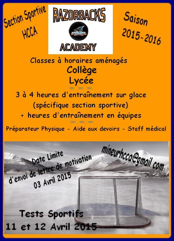 Photo hockey Hockey en France - Hockey en France - Le HCCA ouvre une section sportive