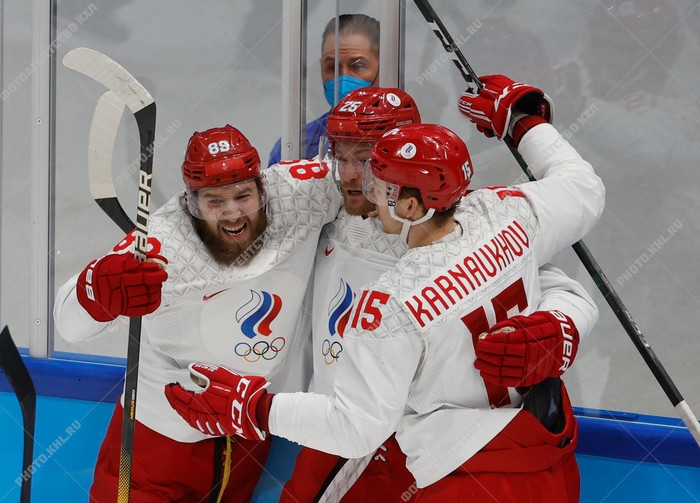 Photo hockey Jeux olympiques -  : Finlande (FIN) vs Russie (RUS) - La Finlande au firmament