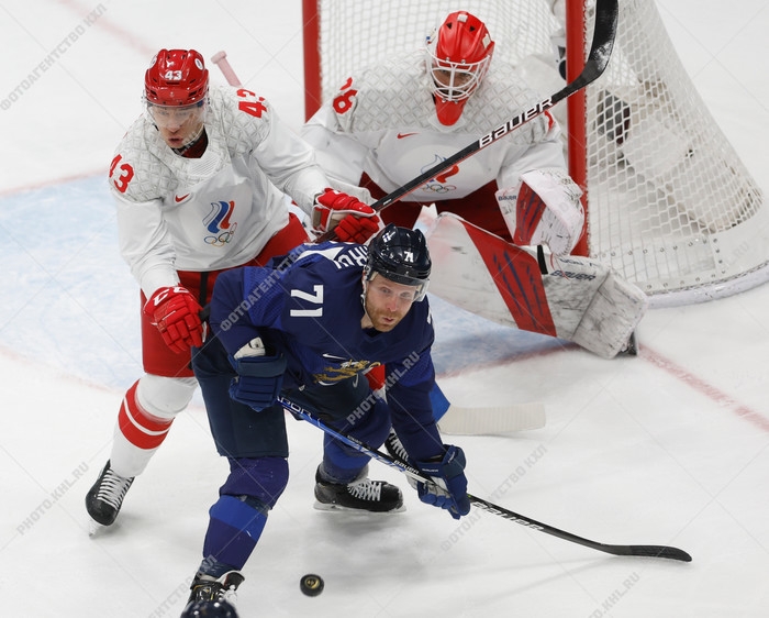 Photo hockey Jeux olympiques -  : Finlande (FIN) vs Russie (RUS) - La Finlande au firmament