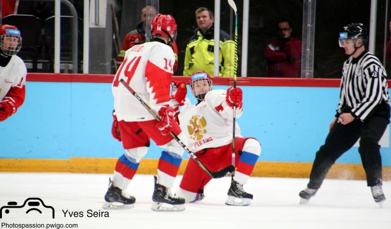Photo hockey Jeux olympiques -  : Russie (RUS) vs Danemark (DEN) - La Sbornaya rejoint les demis